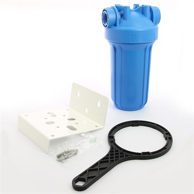 Колба фильтра 10" DP BIG 1" 2P непрозрачная, SX (ключ + кронштейн) 881799