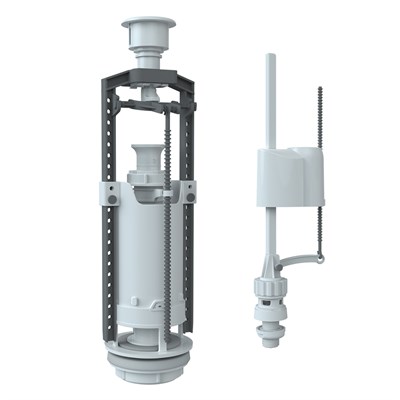 Арматура к смыв. бачку Кноп. UNICORN белая, нижн/подвод SM-N/W 555499