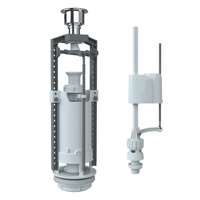 Арматура к смыв. бачку Кноп. UNICORN хром, нижн/подвод SM-N/H 555498