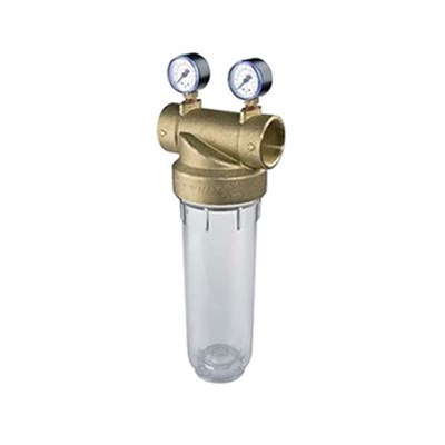 Колба фильтра 20" K2 DP 1" латунный блок с 2-мя манометрами, CX 860832