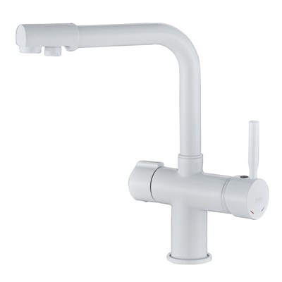 Смеситель для кухни 35к HB70088-8 HAIBA с вых. для питьевого фильтра б/отв п/гайку БЕЛЫЙ^ 555474