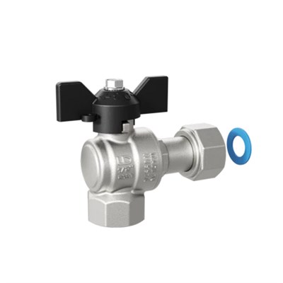 Кран угловой шаровой 3/4'' вн/накидная гайка бабочка LD PRIDE 555723