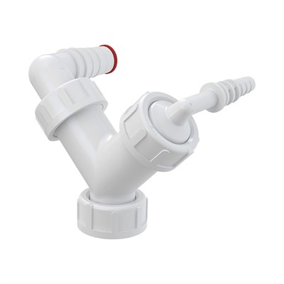 Колено с двумя штуцерами G1"/8-16, 17-23 с обратным клапаном 869263