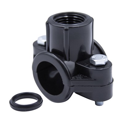 Седелка ПЭ с внут. труб. резьбой 32 - 3/4"  2 болта (обж.) SPEKTR 555759