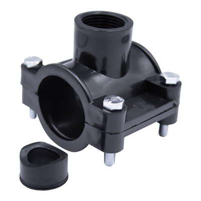 Седелка ПЭ с внут. труб. резьбой 40 - 1/2"  4 болта (обж.) SPEKTR 555760