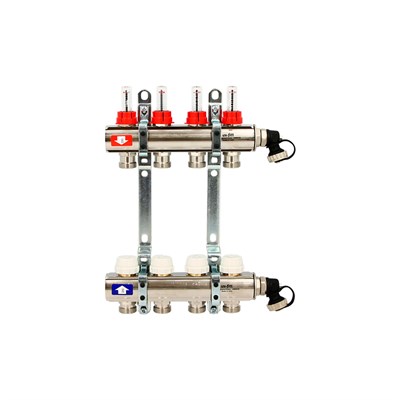 Колл.группа 1" х 11 вых 3/4" с расходомерами и термостатическими вентилями 864031