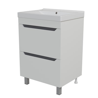 Тумба д/ванной "Лайн-60" 2 ящика под раковину Фостер 60 (Kirovit)/Fest-60 (Sanita Lux) (ПВХ) 555470