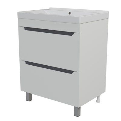 Тумба д/ванной "Лайн-70" 2 ящика под раковину Марго-70 (MIXLINE) (ПВХ) 555471