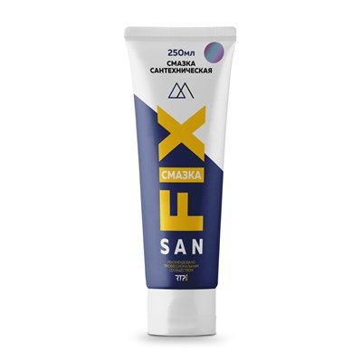 Уплотнительная смазка силиконовая для раструбных и проч. соединений 250г SANFIX, туба 555911