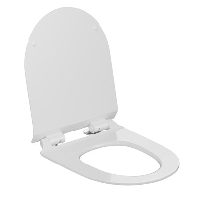 Сиденье для унитаза-моноблока WAVE NEO дюропласт, микролифт, БЕЛЫЙ глянец 555171