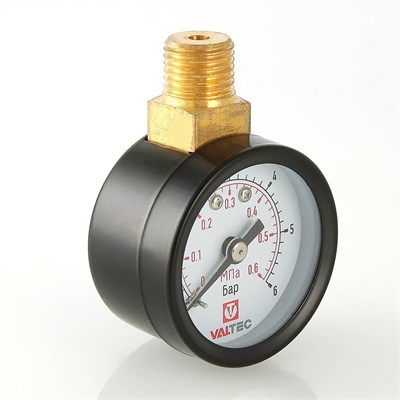 Манометр 40х1/4 6 бар для редуктора давления (верхнее радиальное подключение)  VALTEC VT.TM40.VC.02 546936