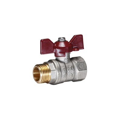 Кран шаровой 1/2'' вн/нар бабочка TEMPER 555974
