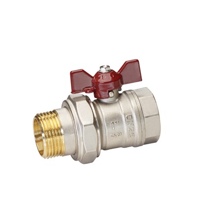 Кран шаровой со сгоном 1'' бабочка TEMPER 556005