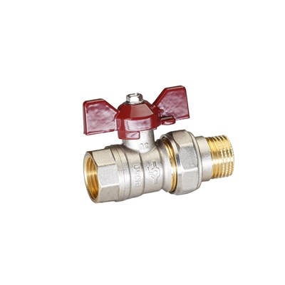 Кран шаровой со сгоном 1/2'' бабочка TEMPER 556003