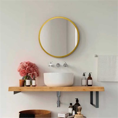 Зеркало MIXLINE "Ренуар" D400 без подсветки, золотое обрамление 555934