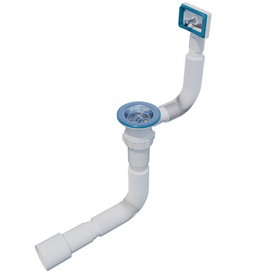 Гофросифон 1 1/2"*40*50 (1450мм) GS50145 прямоуг. перелив, ИНКОПЛАСТ (винт М6*60 и М6*30) 556481