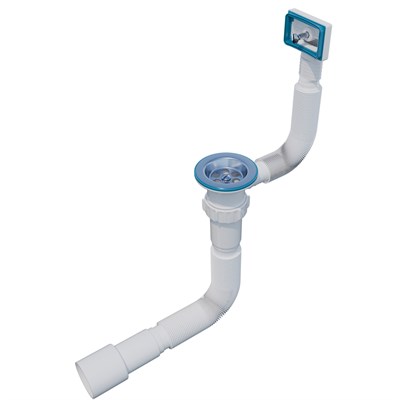 Гофросифон 1 1/2"*40*50 (800мм) GS5080 прямоуг. перелив, ИНКОПЛАСТ (винт М6*60 и М6*30) 556480