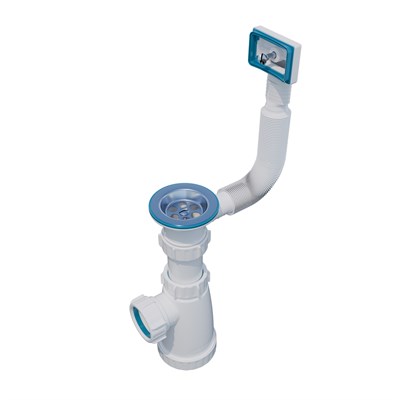 Сифон 1 1/2*40 с гибким прямоуг. переливом BS2200 ИНКОПЛАСТ 556496