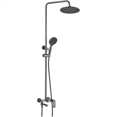 Душевая система 35к HB24505-3 HAIBA лейка "Тропический душ" оружейная сталь 556762