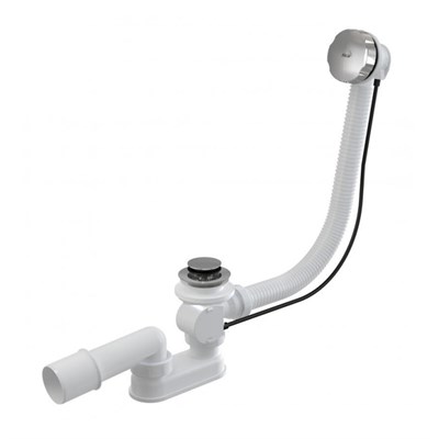 Обвязка для ванны 80 см полуавтомат пласт.хром пробка 45мм мет. пов. хром A55K-80-VE-01 Alcadrain 556946