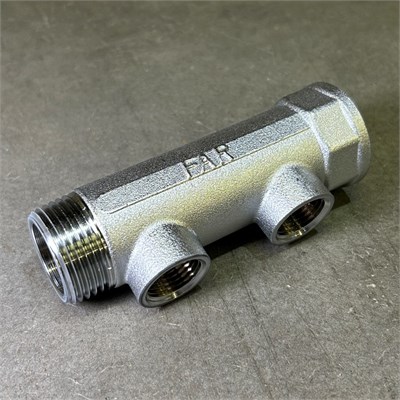 Коллектор 1" (ВР-НР) с 2 отв. 1/2" ВР (межосев. 50 мм) 861524