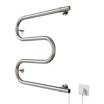 Полотенцесушитель MIXLINE SIMPLE M 50x50 (кнопочный выкл, 153 Вт) ХРОМ 556799