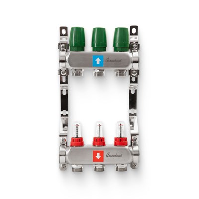 Коллектор из нержавеющей стали с расходомерами  3 вых 877971