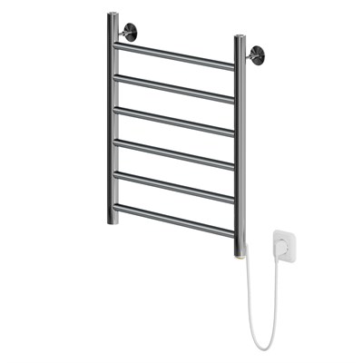 Полотенцесушитель MIXLINE VEGA  60х50 (кноп выкл, 255 Вт, 6 перекладин, правый) электрический ХРОМ 556366