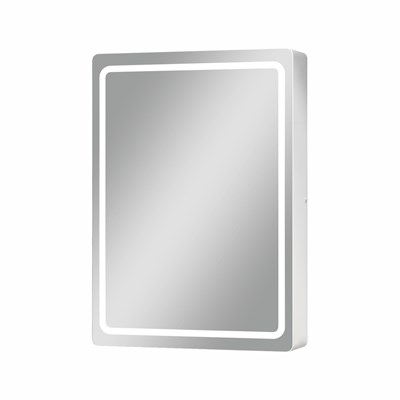 Зеркальный шкаф MIXLINE "Симпл" 500*700 (ШВ) универсальный,механический выкл., светодиодная подсветк 556582