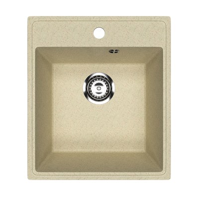 Мойкa ML-GMU02 УЛЬТРА прямоугольная, бежевый камень, 425*485 мм (глуб. чаши 175) 556714
