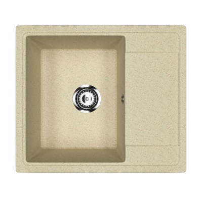 Мойкa ML-GMU05 УЛЬТРА с крылом, бежевый камень, 575*495 мм (глуб. чаши 190) 556727