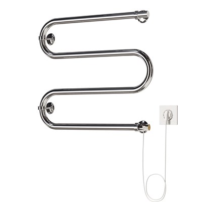 Полотенцесушитель MIXLINE SIMPLE M 50x40 (кнопочный выкл, 123 Вт) ХРОМ 556798