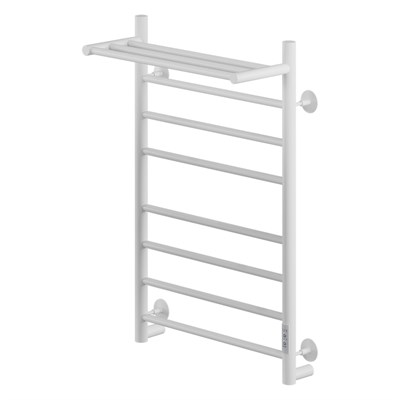 Полотенцесушитель MIXLINE VEGA  80х50 (таймер, 382Вт, 7 перекладин + ПОЛКА) электрический БЕЛЫЙ 556425