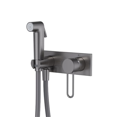 Смеситель с гигиенической лейкой 35к IDDIS DUNGMV0i08 "Duna" встраиваемый, ГРАФИТ мат. 557143