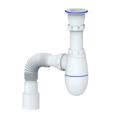 Сифон 1 1/2*40 В220P с гофрой 40*40*50 UNICORN 557226