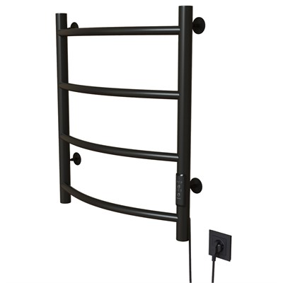 Полотенцесушитель MIXLINE CAPELLA  60х50 (таймер, 201 Вт, 4 перекладины) электрический ЧЕРНЫЙ 556340