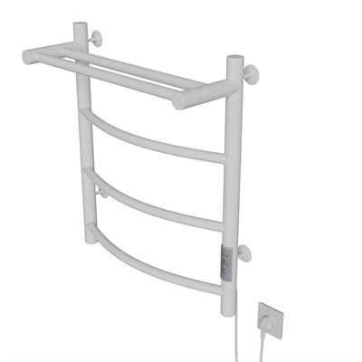 Полотенцесушитель MIXLINE CAPELLA  60х50 (таймер, 251Вт, 3 перекладины + ПОЛКА) электрический БЕЛЫЙ 556345