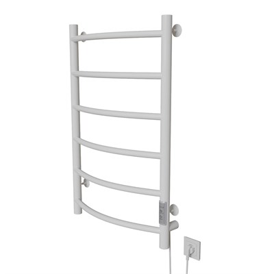 Полотенцесушитель MIXLINE CAPELLA  80х50 (таймер, 253 Вт, 6 перекладин) электрический БЕЛЫЙ 556346