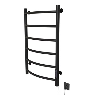Полотенцесушитель MIXLINE CAPELLA  80х50 (таймер, 253 Вт, 6 перекладин) электрический ЧЕРНЫЙ 556347
