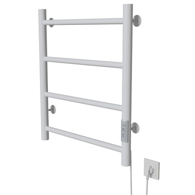 Полотенцесушитель MIXLINE VEGA  60х50 (таймер, 201 Вт, 4 перекладины) электрический БЕЛЫЙ 556341