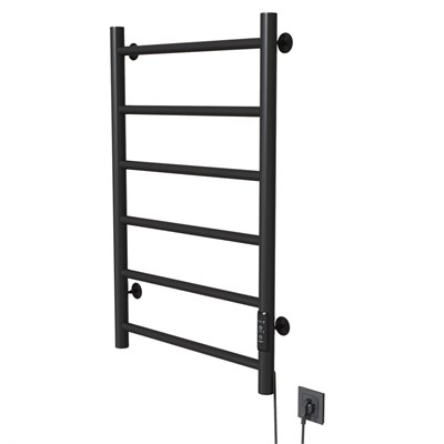 Полотенцесушитель MIXLINE VEGA  80х50 (таймер, 289 Вт, 6 перекладин) электрический ЧЕРНЫЙ 556349