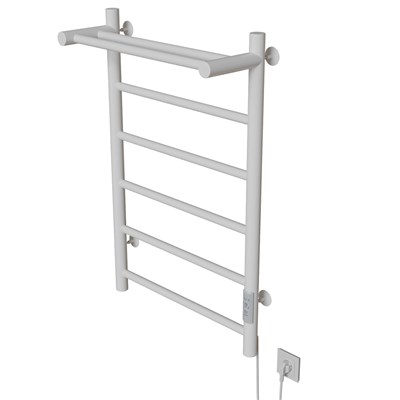 Полотенцесушитель MIXLINE VEGA  80х50 (таймер, 318Вт, 5 перекладин + ПОЛКА) электрический БЕЛЫЙ 556354