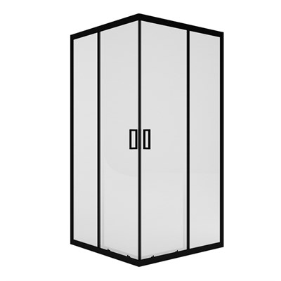 Душ.ограждение City Trend Black 1000*1000*1850 квадрат (стекло 6мм прозр, черн.ал.проф,без поддона) 556682