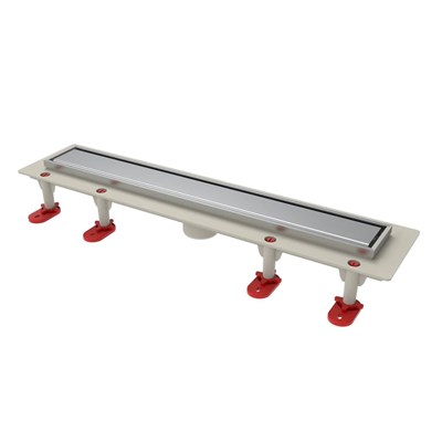 Трап линейный ТП-50.1C-1000 решетка и рамка из нерж. стали, с верт. выходом 50 мм 557447