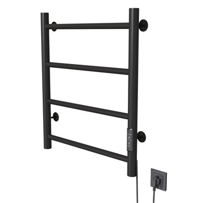 Полотенцесушитель MIXLINE VEGA  60х50 (таймер, 201 Вт, 4 перекладины) электрический ЧЕРНЫЙ 556342