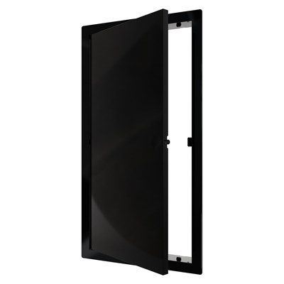 Люк ревизионный пластиковый нажимной  172*322 с  фланцем 150*300  L1530N Black EVECS 557512