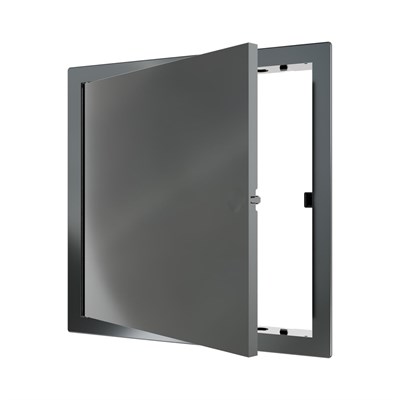 Люк ревизионный пластиковый нажимной  224*224 с  фланцем 200*200  L2020N Gray EVECS 557516