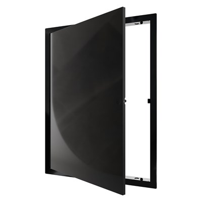 Люк ревизионный пластиковый нажимной  327*327 с  фланцем 300*300  L3030N Black EVECS 557521