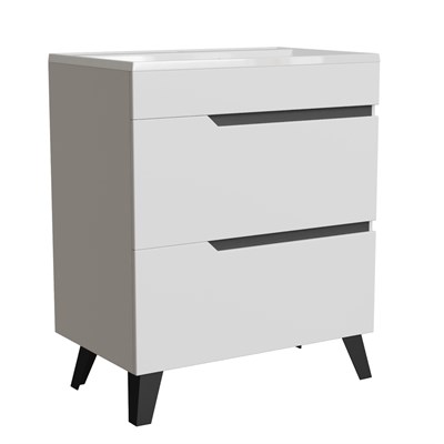 Тумба д/ванной "ОРИОН-70" 2 ящика белый/графит под рак."ЛАЙН 70" мебельный (MIXLINE) (ПВХ) 557279