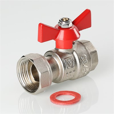 Кран шаровой с накидной гайкой 1"x3/4" вн.-вн.бабочка  VALTEC VT.241 557796